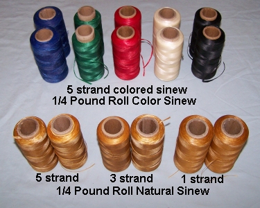 Sinew, Artificial, 1/4 lb roll, 5 strand 70#
